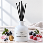 Diffuseur de parfum Frisson Pourpre 200 ml présenté avec ses notes olfactives